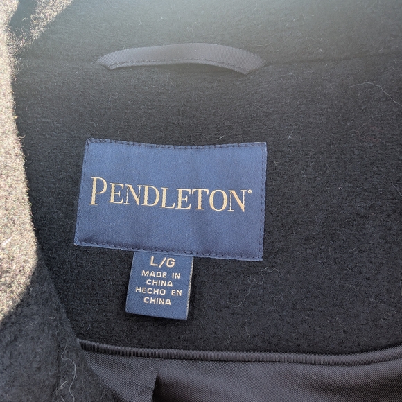 Pendleton Walker Plaid Pea Coat - Picture 2 of 5